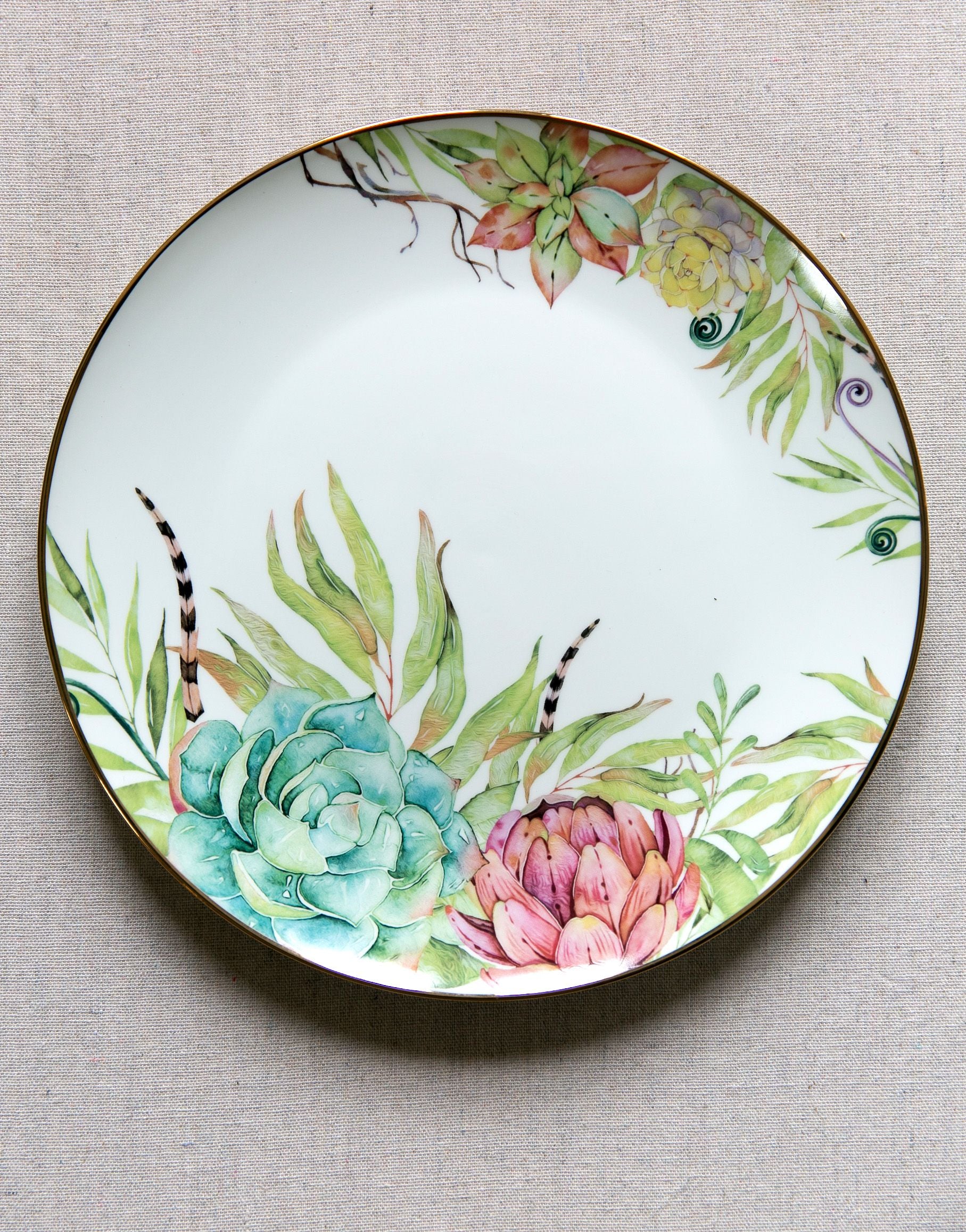 Delicate Botanical Plate
