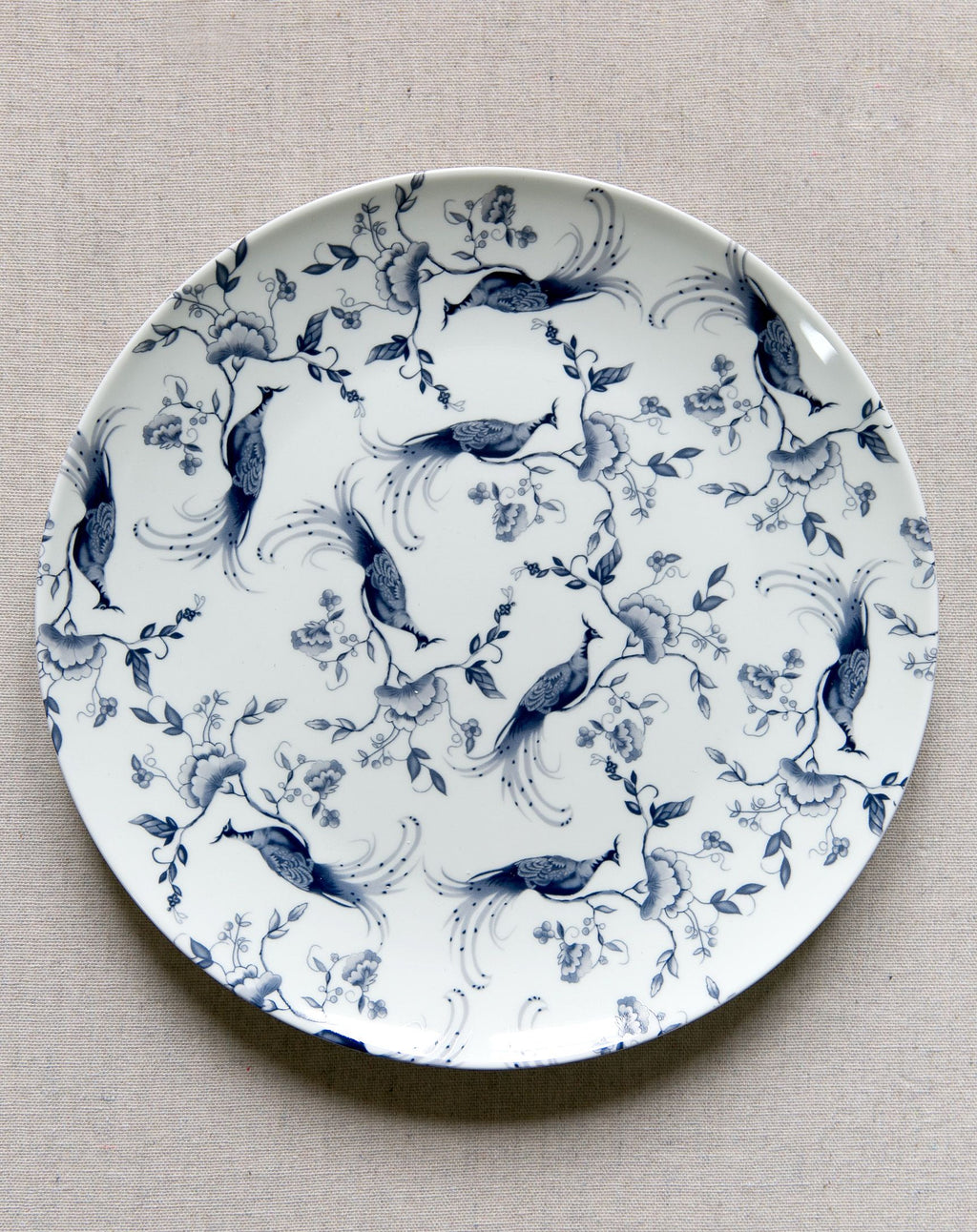 Delicate Blue and White Dinner Plate