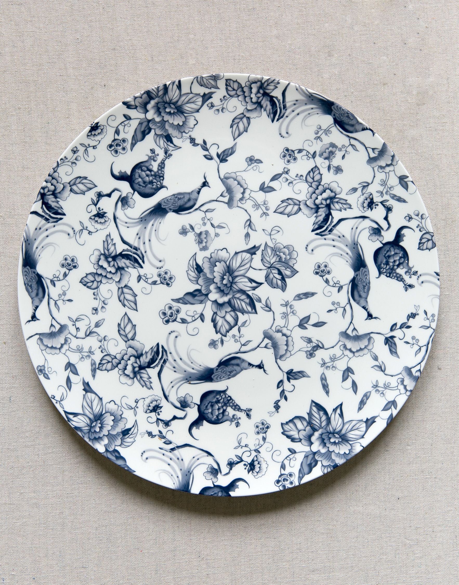Delicate Blue and White Salad and Fruit Plate