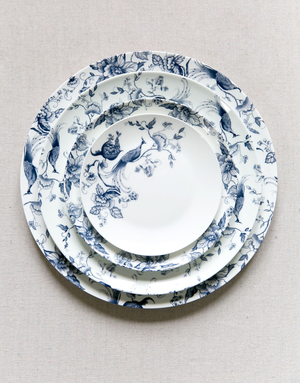 Delicate Blue and White Salad and Fruit Plate