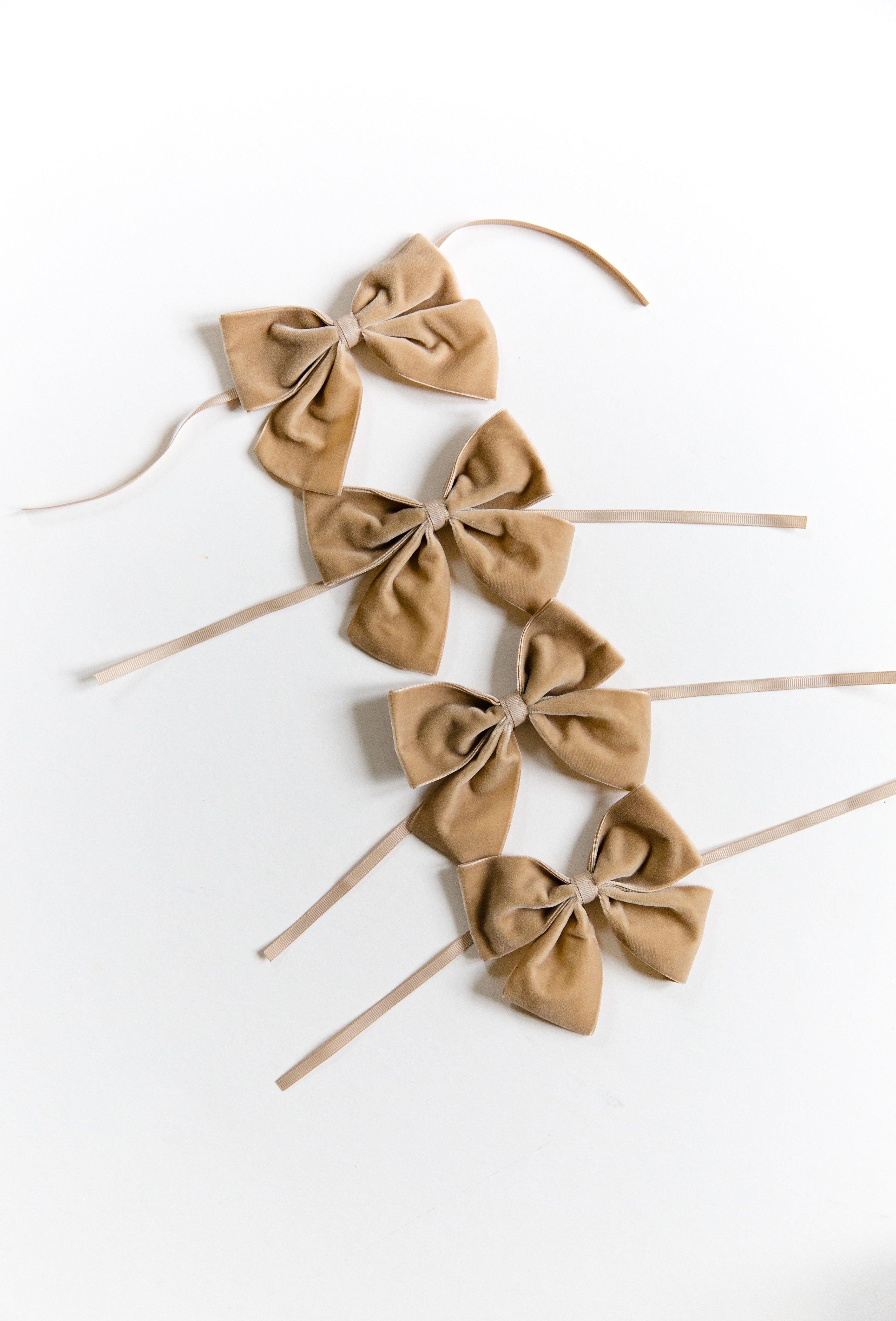 Charming Velvet Bows Set Of 4