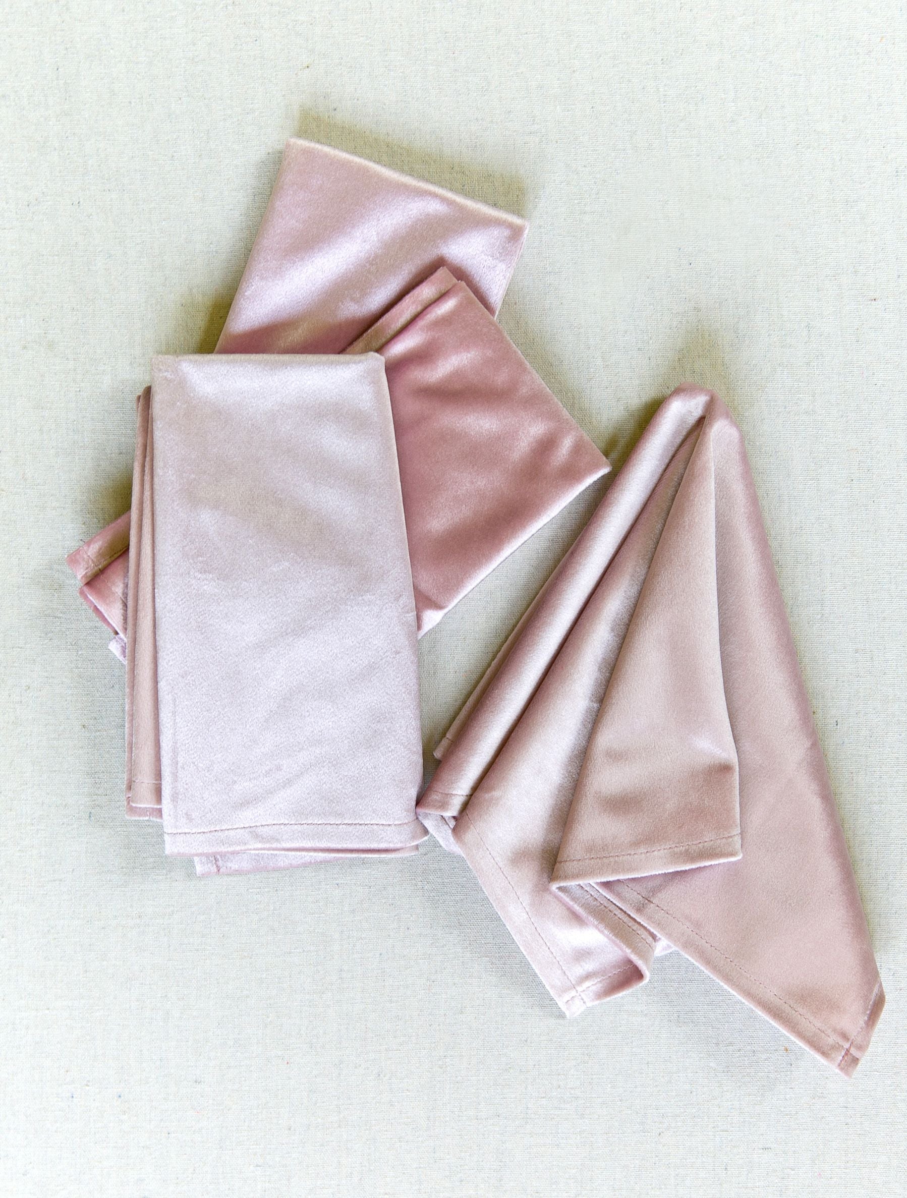 Blush Velvet Napkins Set of 4
