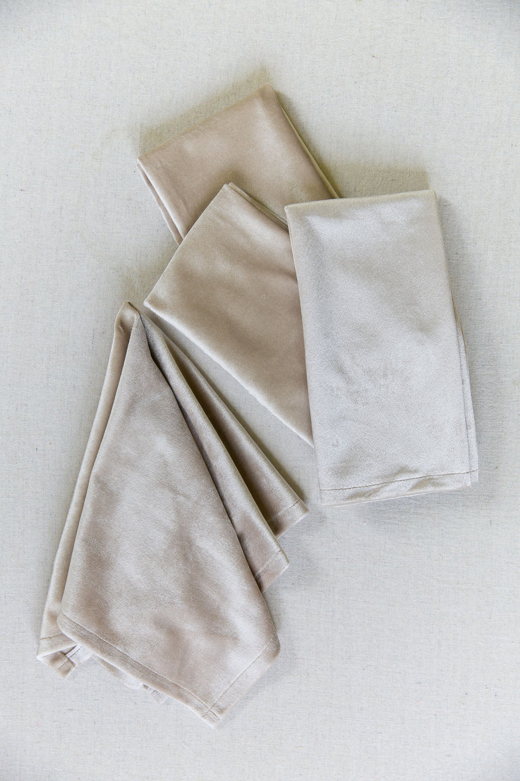 Champagne Velvet Napkins Set of 4