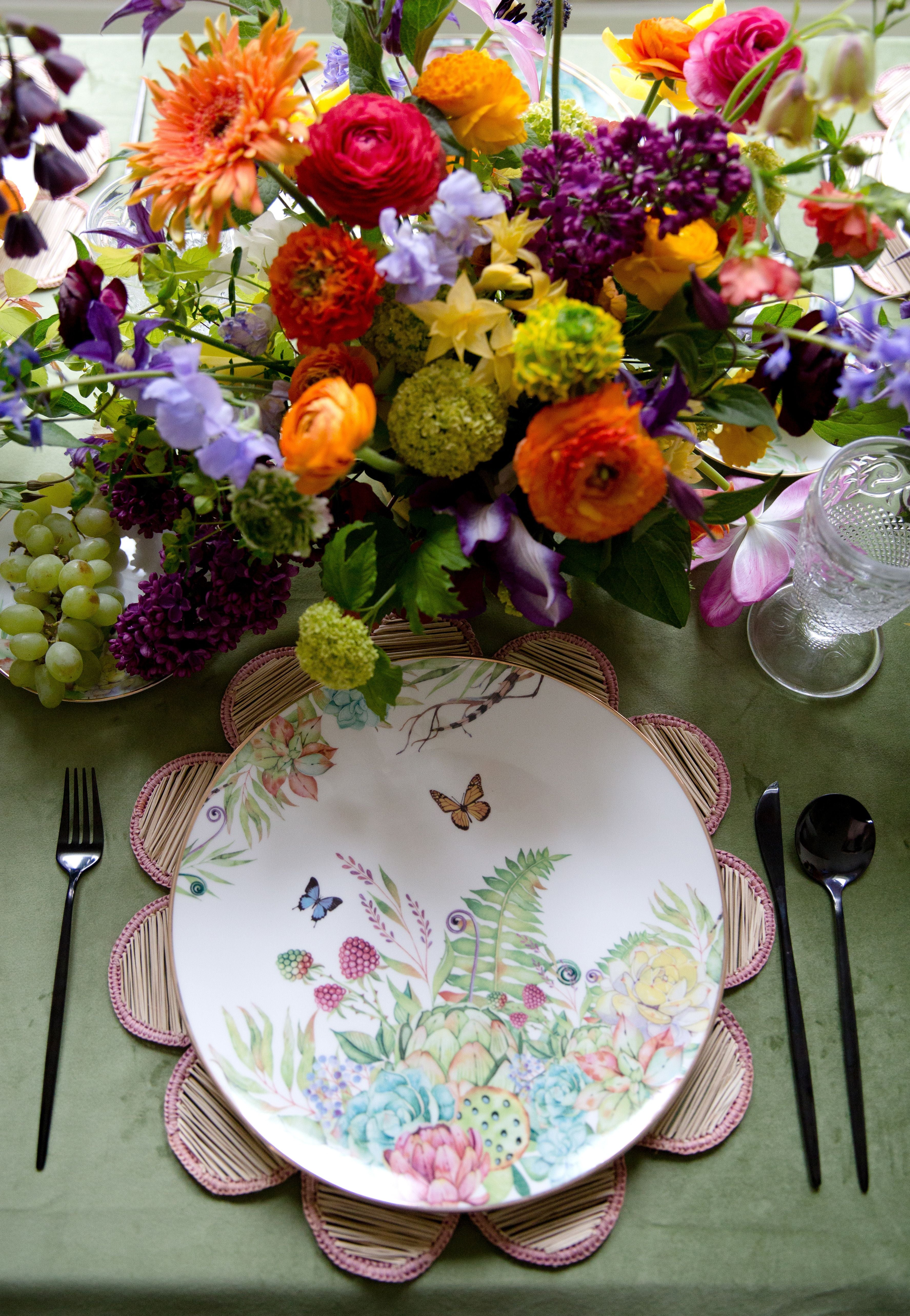 Delicate Botanical Charger Plate